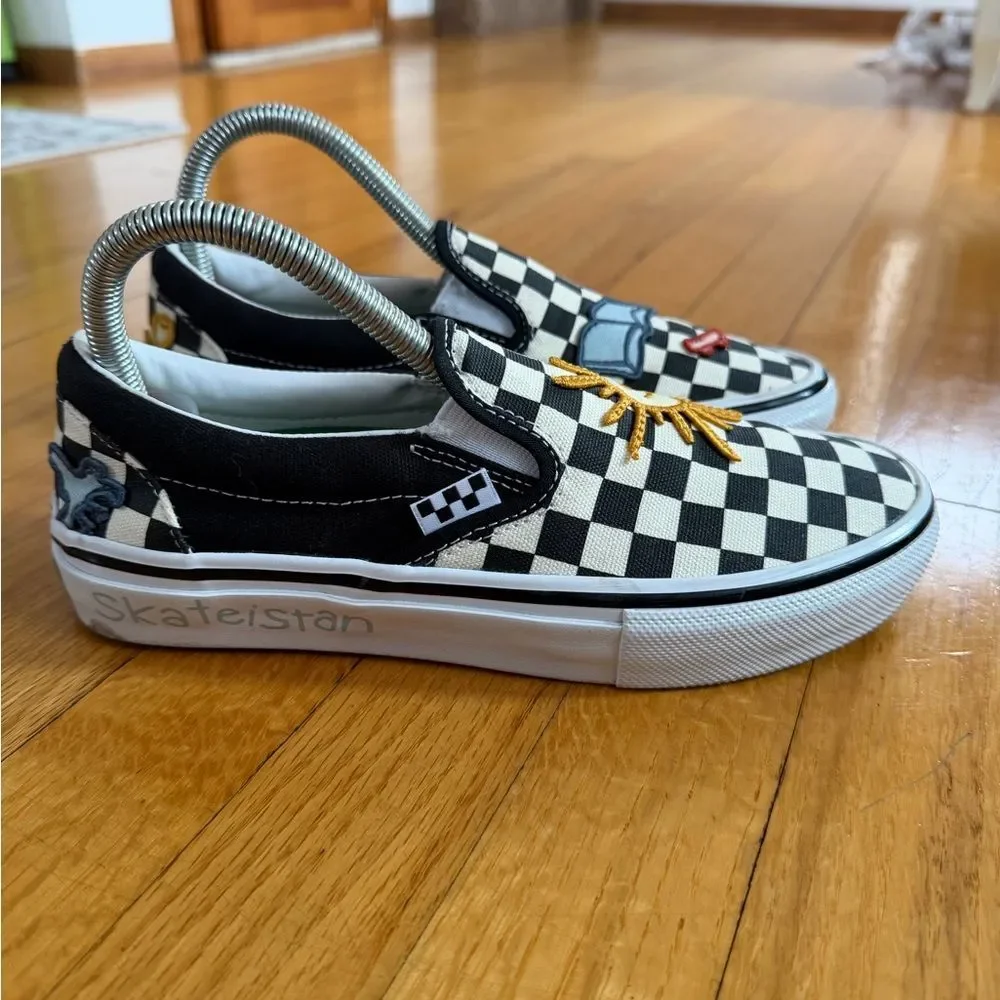 Vans Skate Era Skateistan Checkerboard Canvas Suede Men Shoes Size 5.5 - Picture 2 of 12